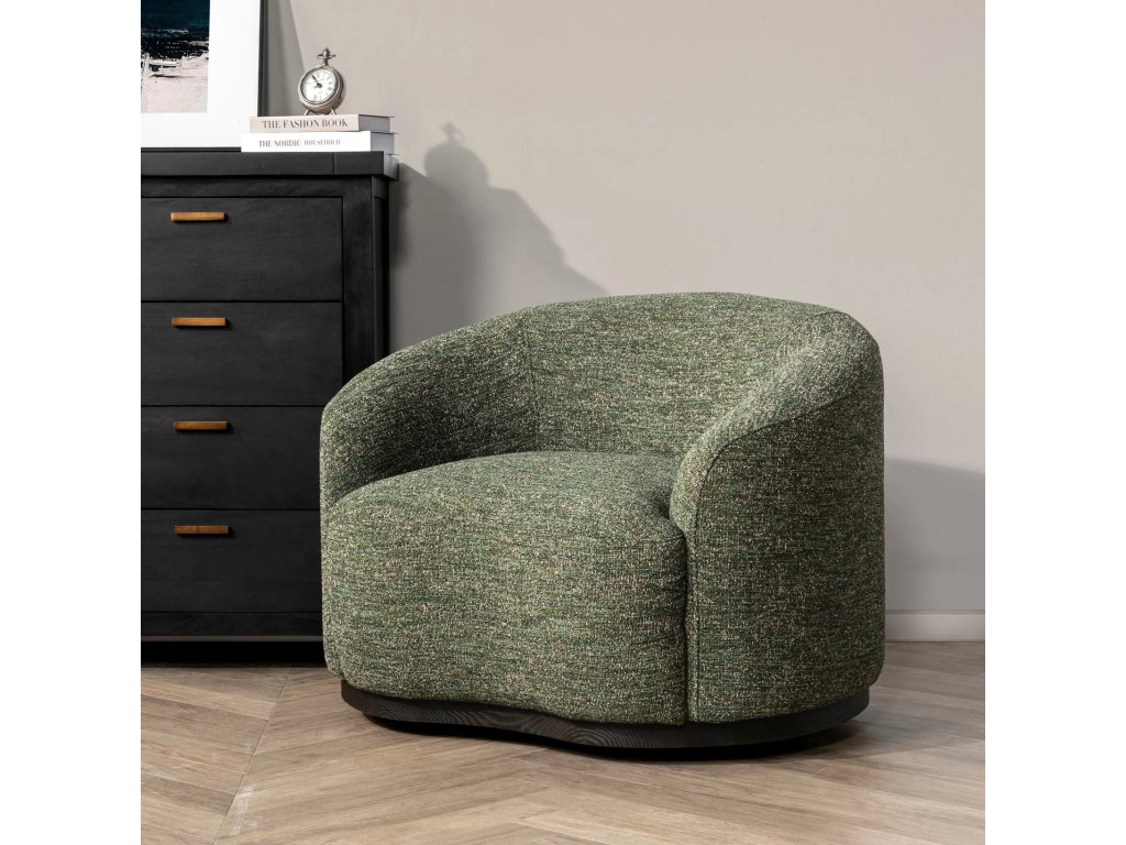 Beverly Upholstered Swivel Chair - Antique Green - image 5