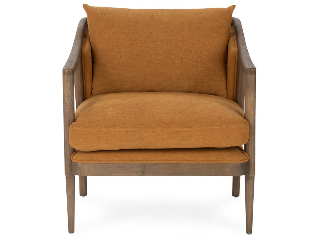 Scarlett Upholstered Accent Chair - Burnt Orange - image 1