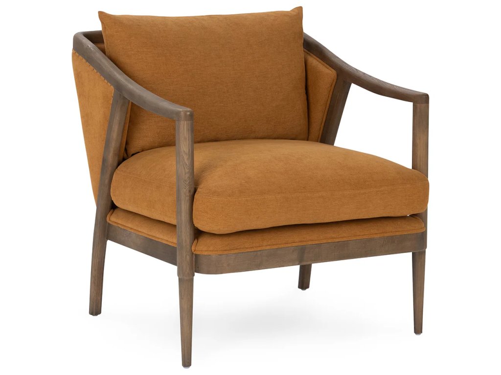 Scarlett Upholstered Accent Chair - Burnt Orange - main image