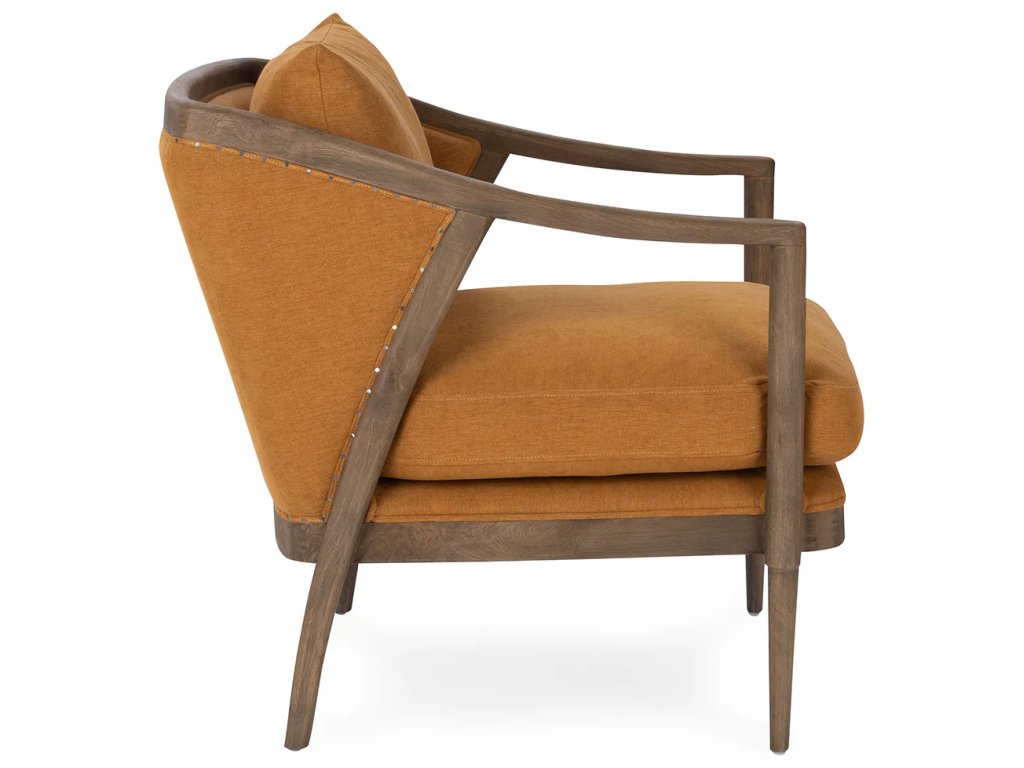 Scarlett Upholstered Accent Chair - Burnt Orange - image 2