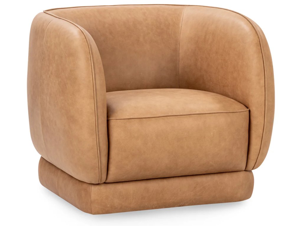 Rinner Leather Accent Chair - Tan - main image