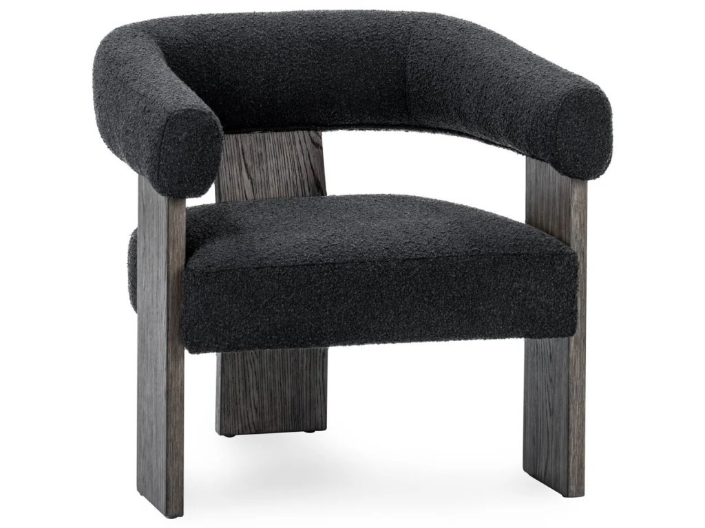Julina Upholstered Accent Chair - Charcoal - main image