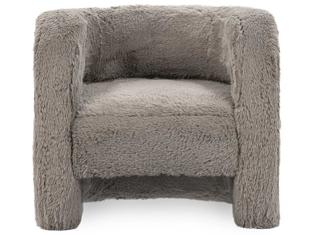 Teddy Plush Accent Chair - Granite - image 1