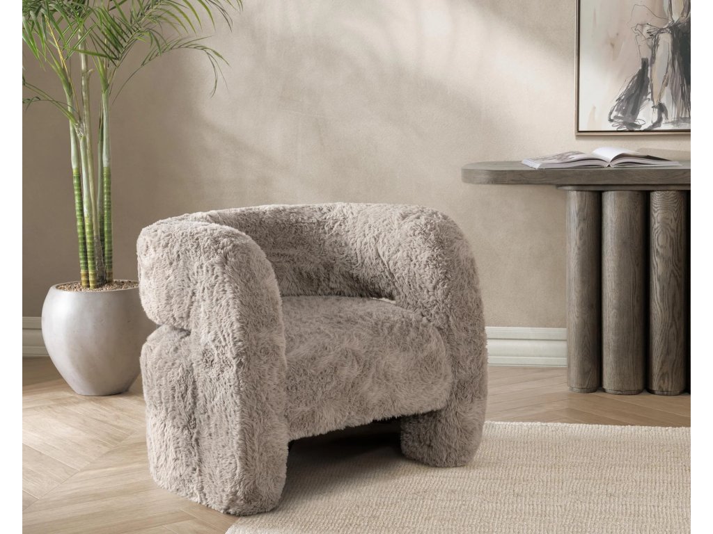 Teddy Plush Accent Chair - Granite - image 6