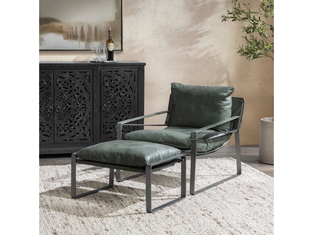 Morgan Ottoman - Forest Green - image 5