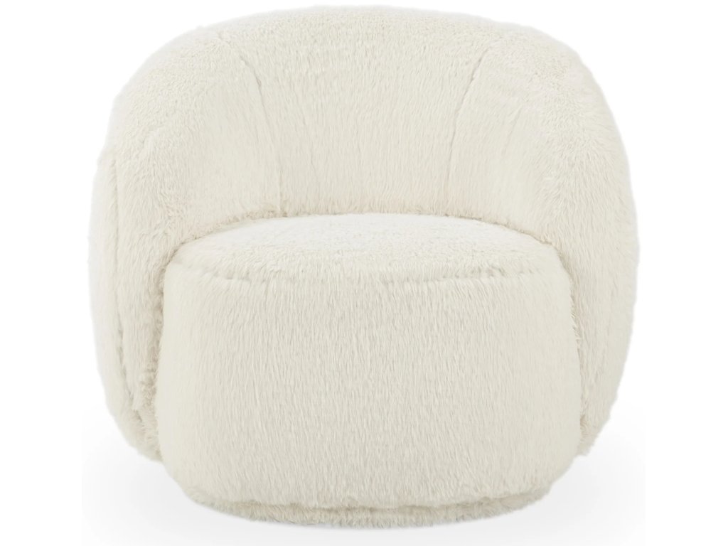 Adley Plush Swivel Chair - Vanilla - image 1
