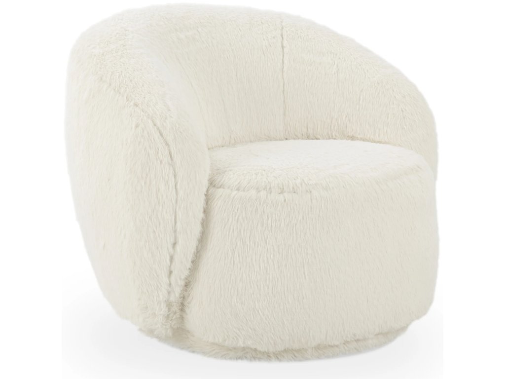 Adley Plush Swivel Chair - Vanilla - main image