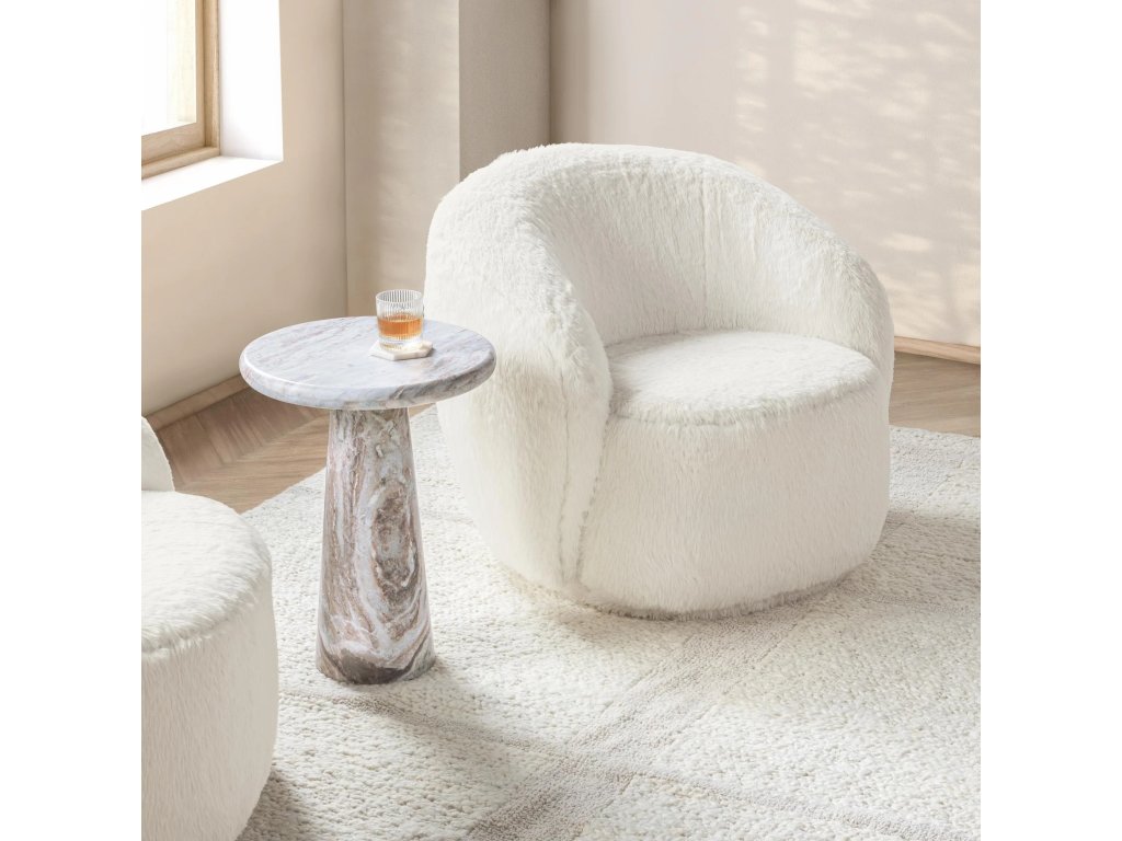 Adley Plush Swivel Chair - Vanilla - image 5