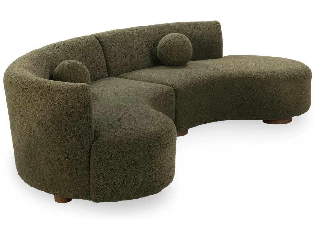 Octavia Upholstered Sectional - Seaweed Green - main image