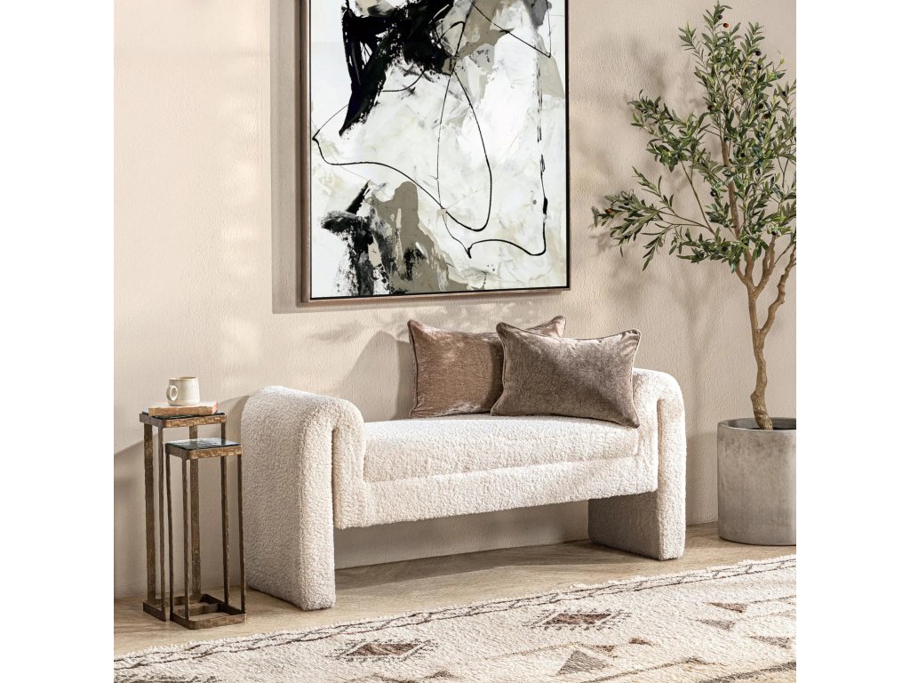 Ada Bench - Ivory Fleece - image 4