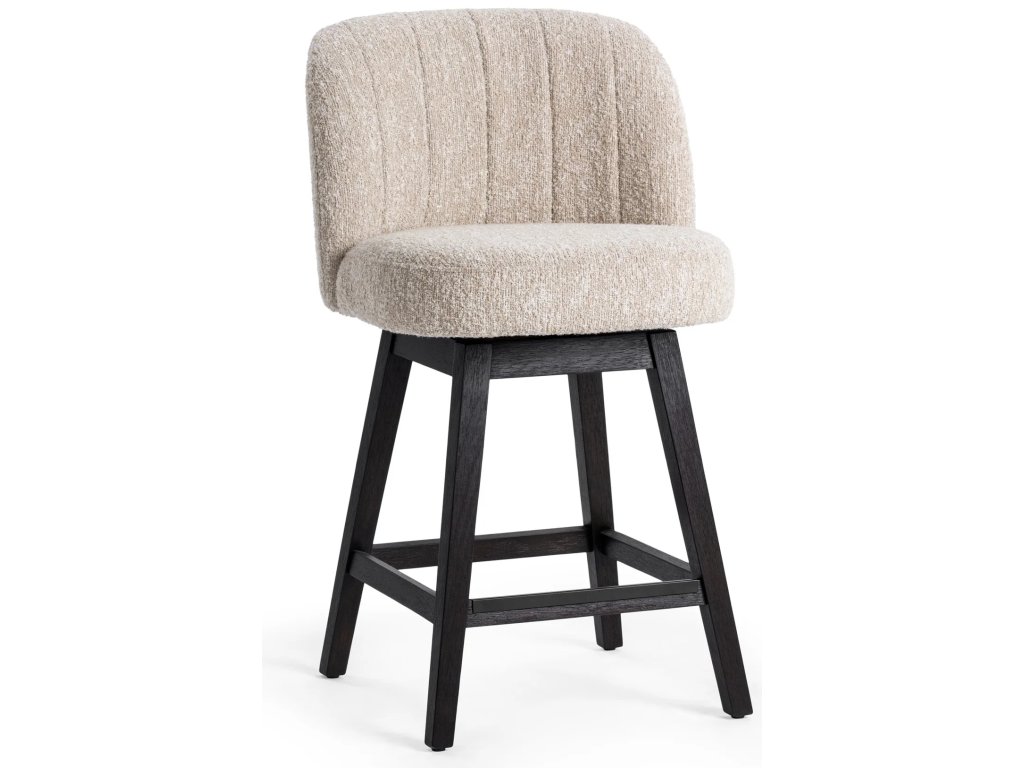 Della Swivel Counter Stool - Sandy Cream - main image