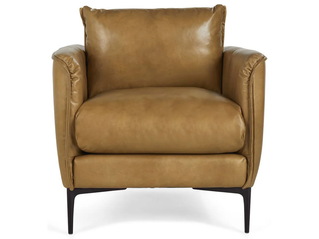 Abigail Leather Club Chair - Adobe Tan - image 1