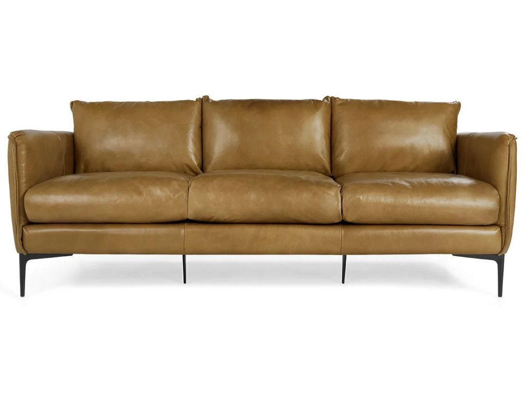 Abigail Leather Sofa - Adobe Tan - main image