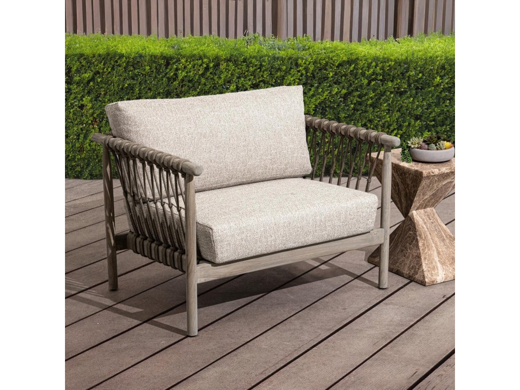 Leo Outdoor Accent Chair - Taupe - image 4