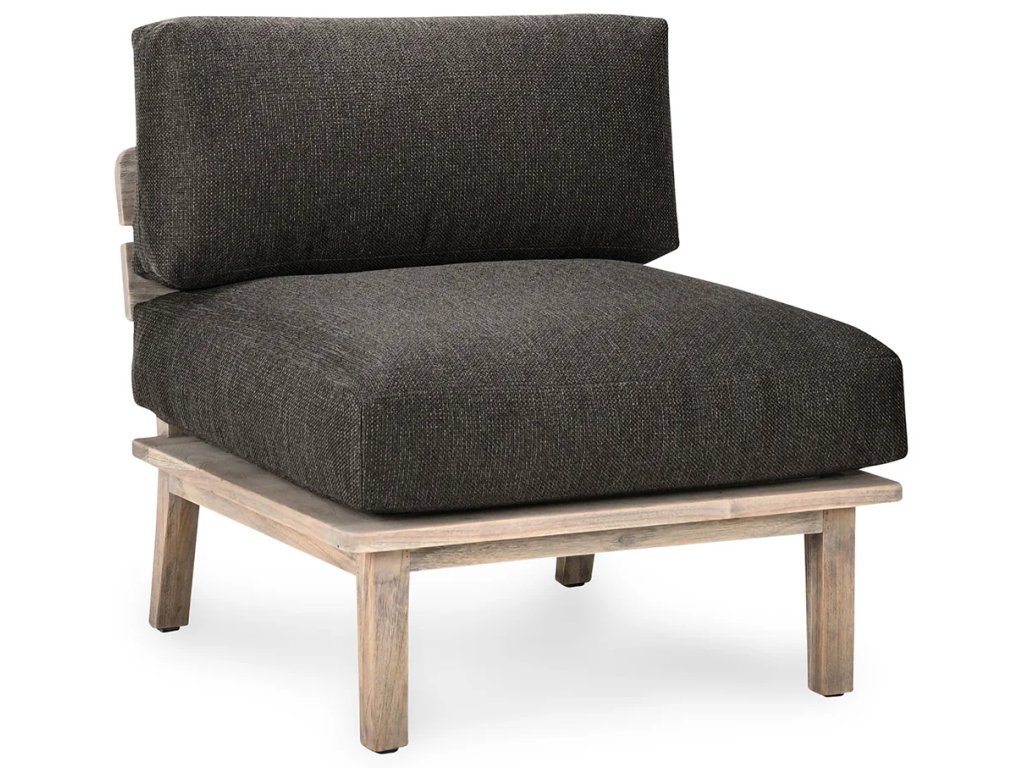 Podium Outdoor Armless Chair - Dark Gray - main image