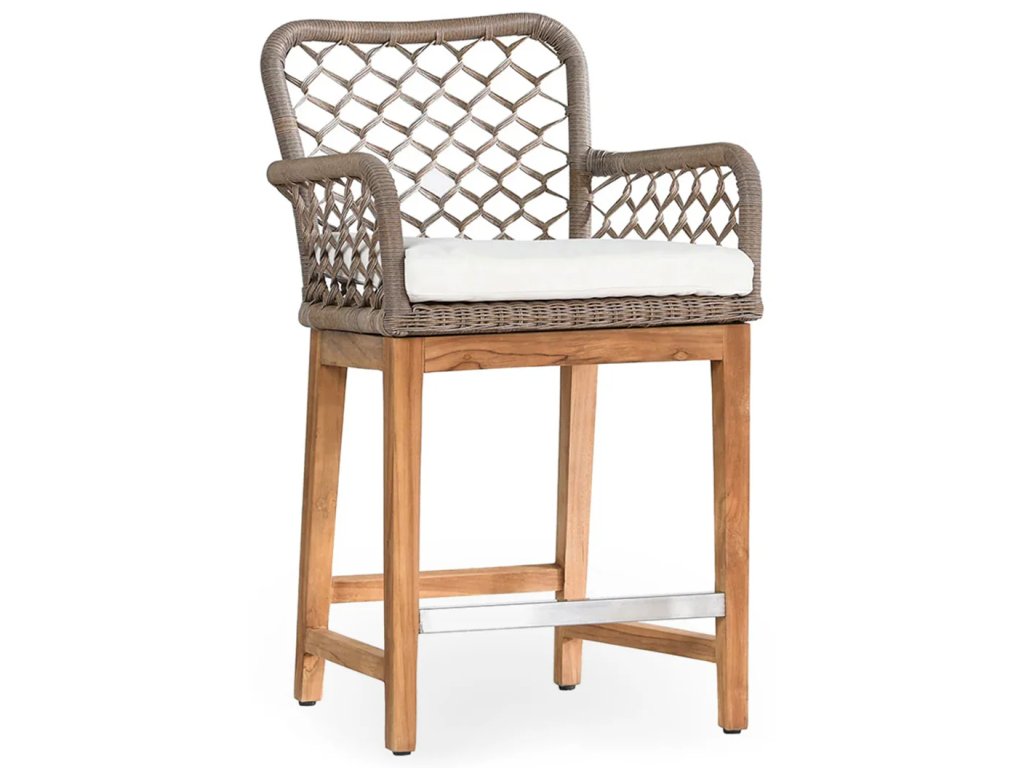 Paulo Outdoor Counter Stool - Gray - main image