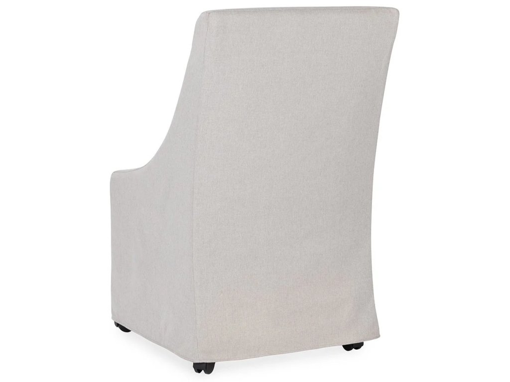 Warwick Upholstered Rolling Dining Chair - Stone Beige - image 1
