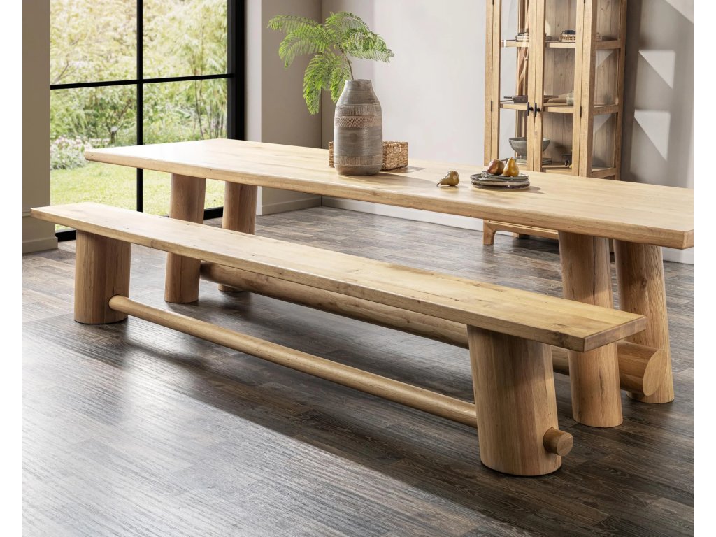 Foundation Solid Wood Counter Bench - Light Oak - image 5
