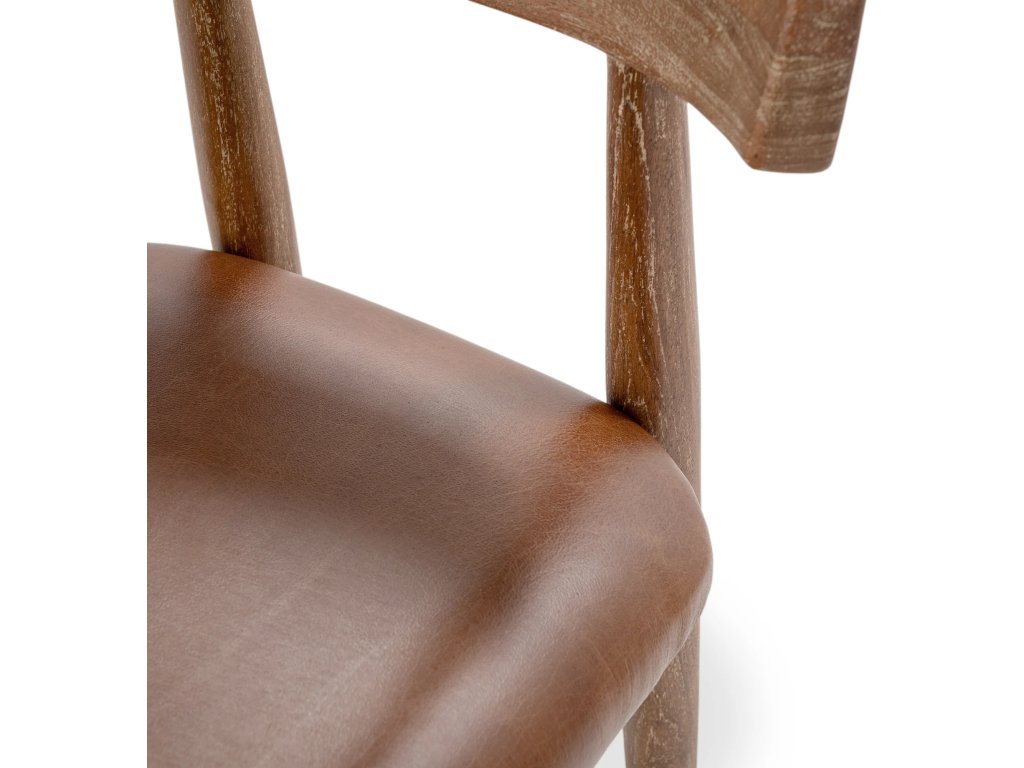 Alvaro Leather Counter Stool - Golden Wheat - image 4