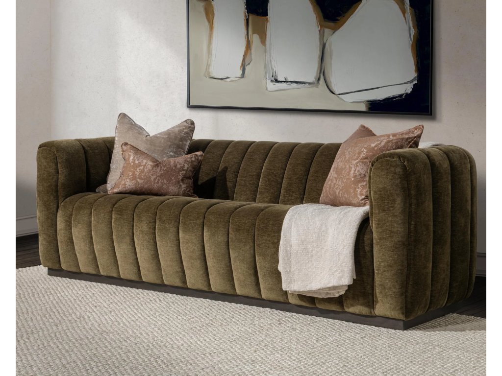 Vanty Upholstered Sofa - Olive Green - image 5