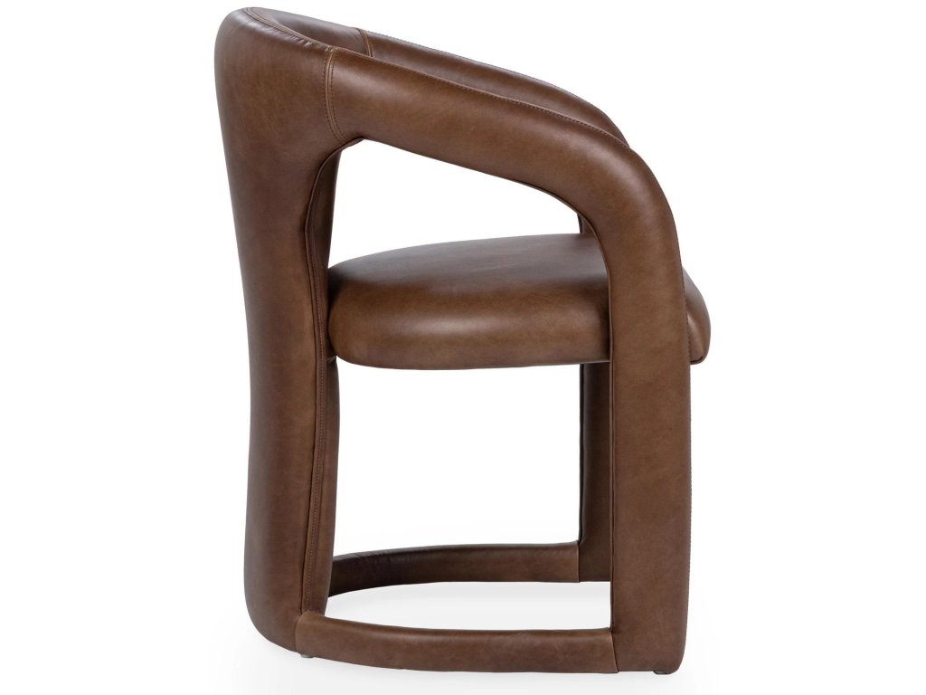 Archie Leather Dining Chair - Bison Brown - main image