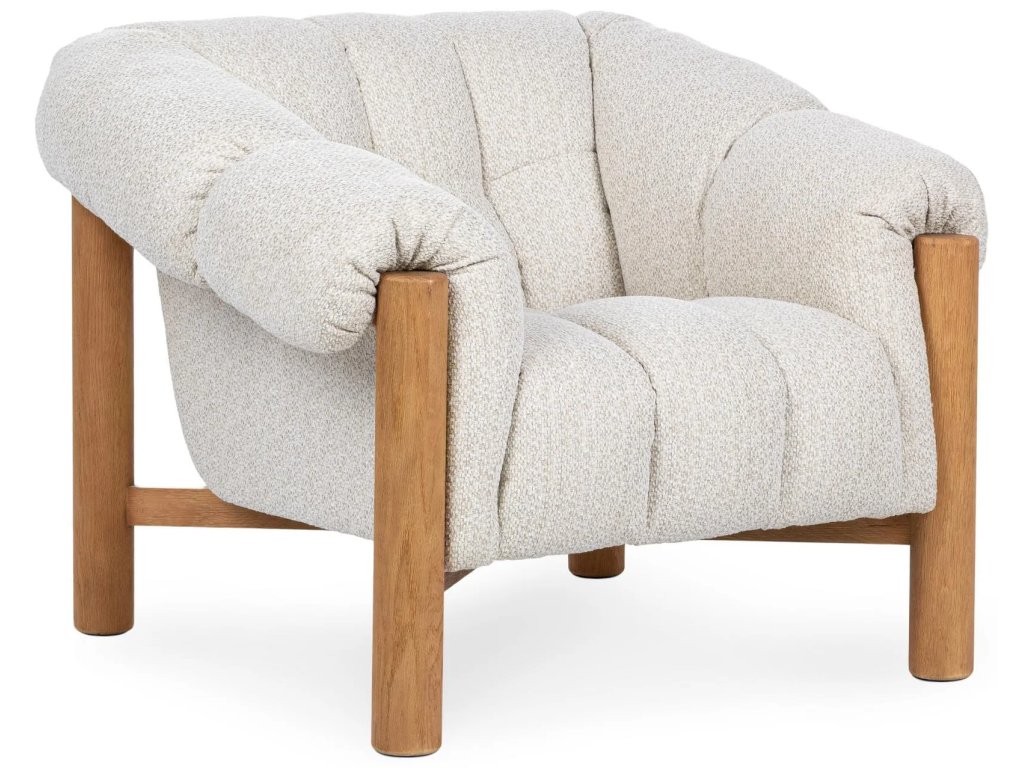 Sansa Upholstered Accent Chair - Cream - main image