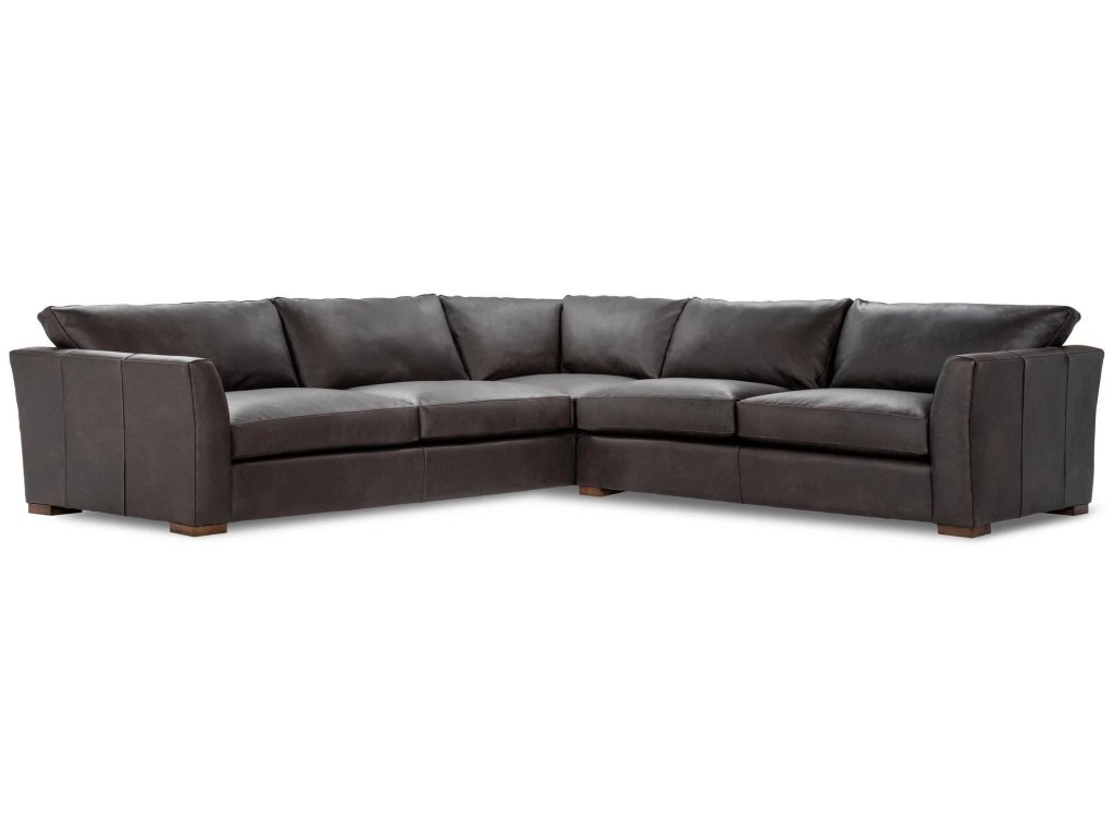 Bryson Top Grain Leather 3pc Sectional Lush - main image