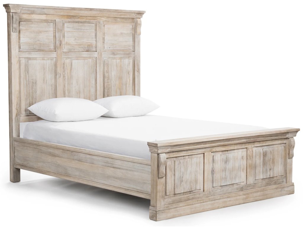 Adelaide Solid Wood Bed - Natural Cream Wash - main image