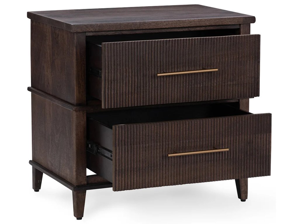 Westlake Solid Wood 2Dwr Nightstand - Kona Brown - image 3