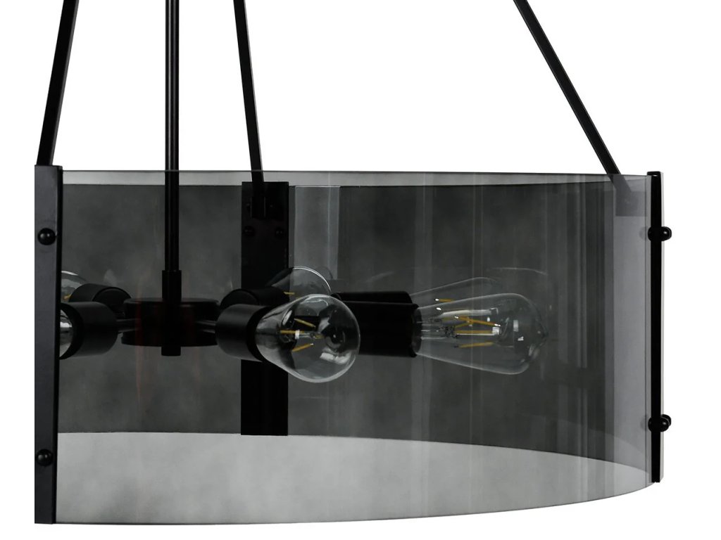 Genesis Glass Round Chandelier - Black - main image
