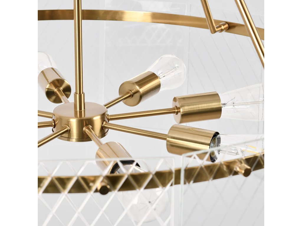 Genesis Glass Round Chandelier - Gold - image 1