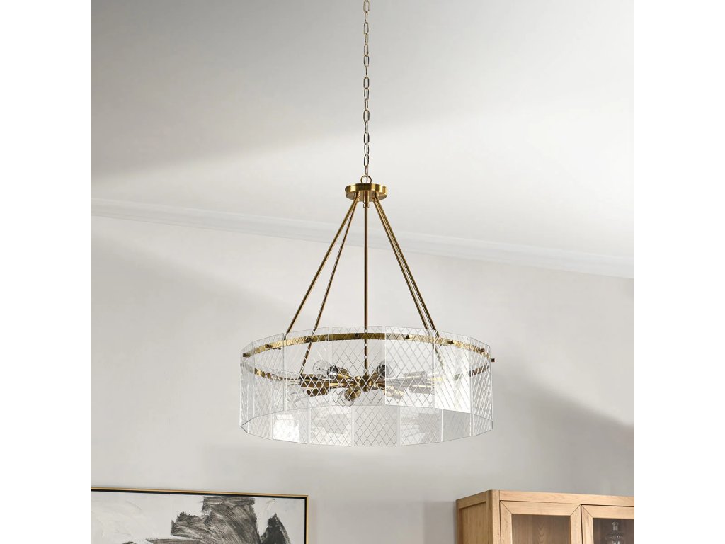 Genesis Glass Round Chandelier - Gold - image 4