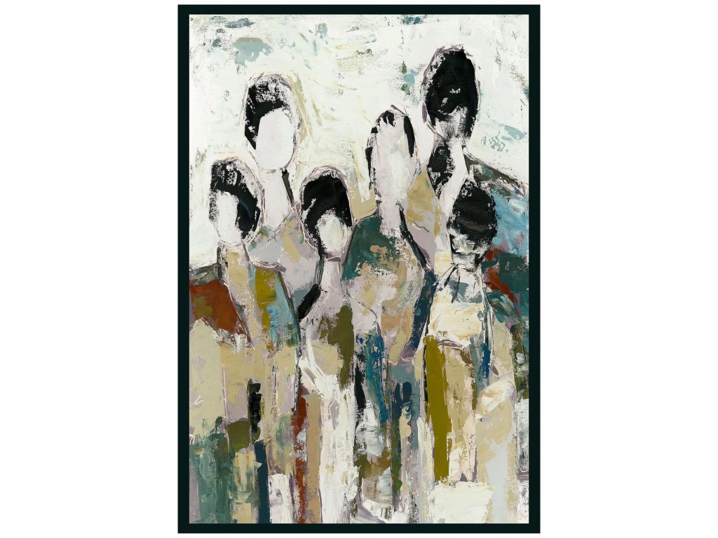 6 People Painting 48x72 by Buddy Whitlock - main image