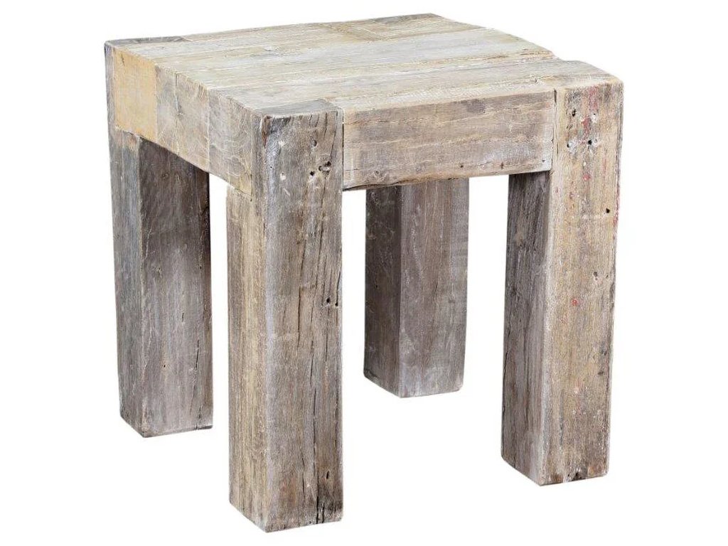 Giza Reclaimed Wood End Table - Butterwood Blend - main image