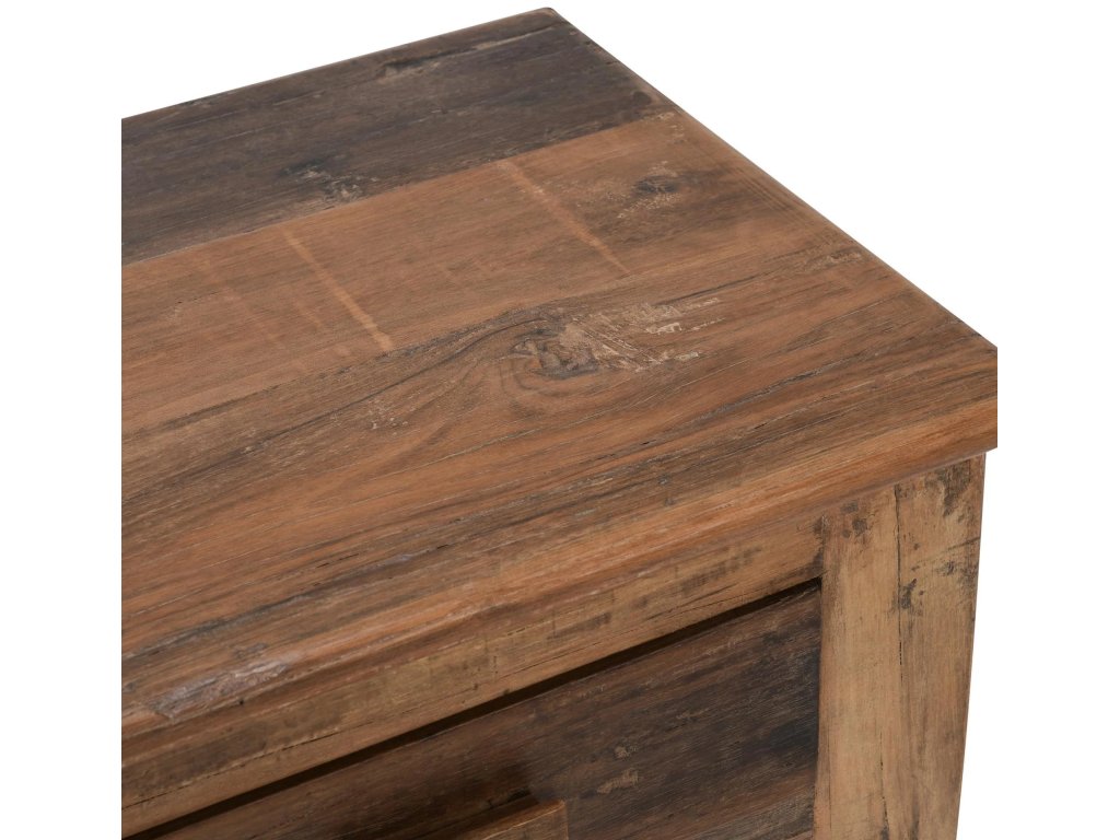 Ezra Reclaimed Wood 3Dwr Console Table - Natural - main image
