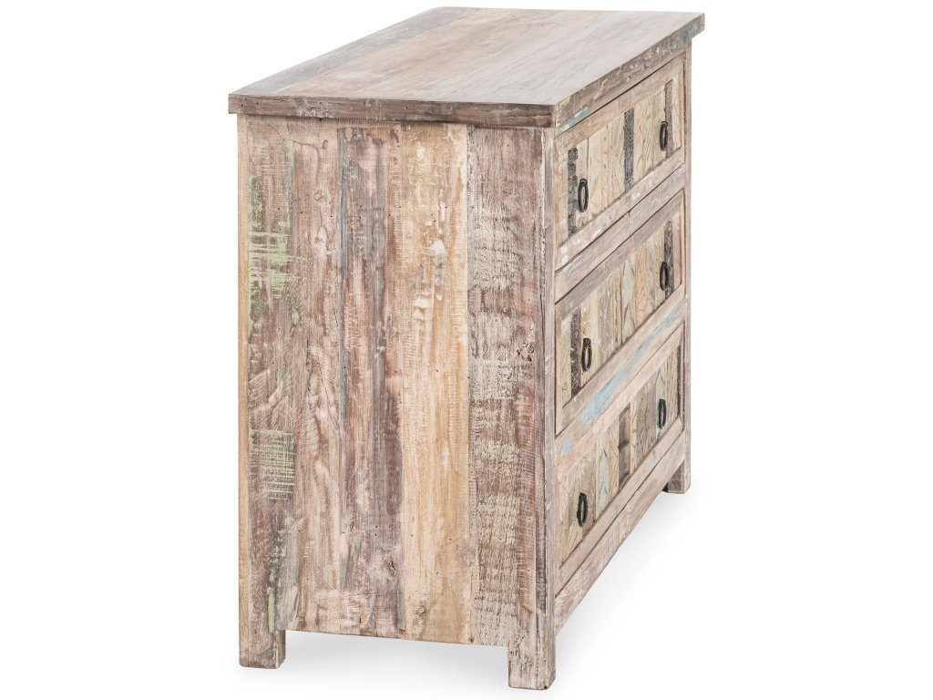 Baltim Reclaimed Wood 3Dwr Print Block Cabine - Butterwood Blend - main image