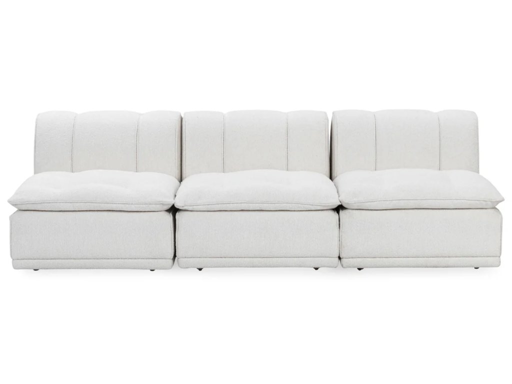 Haven Leather Modular Sofa - White - main image