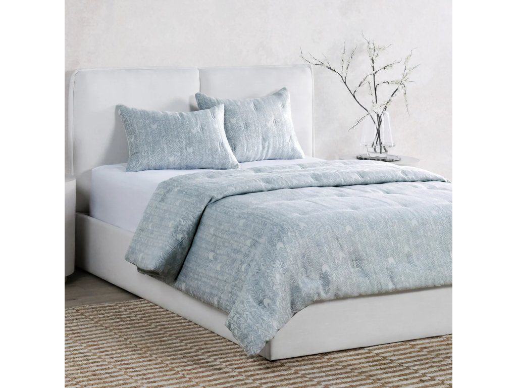 French Herringbone Comforter Collection - Storm - main image