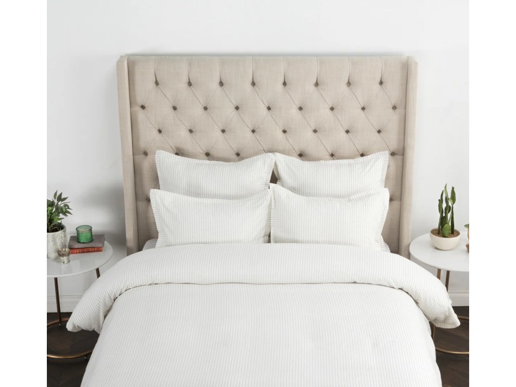 Karina Duvet Cover - Ivory Gray - main image
