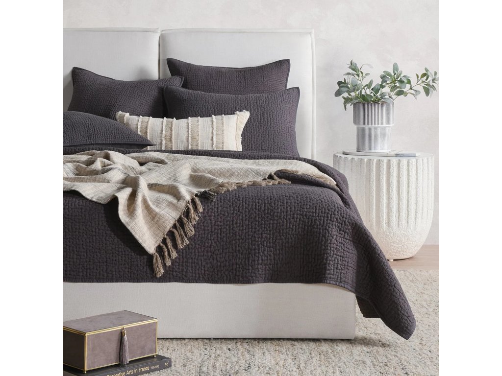 Danica Quilt - Charcoal - main image