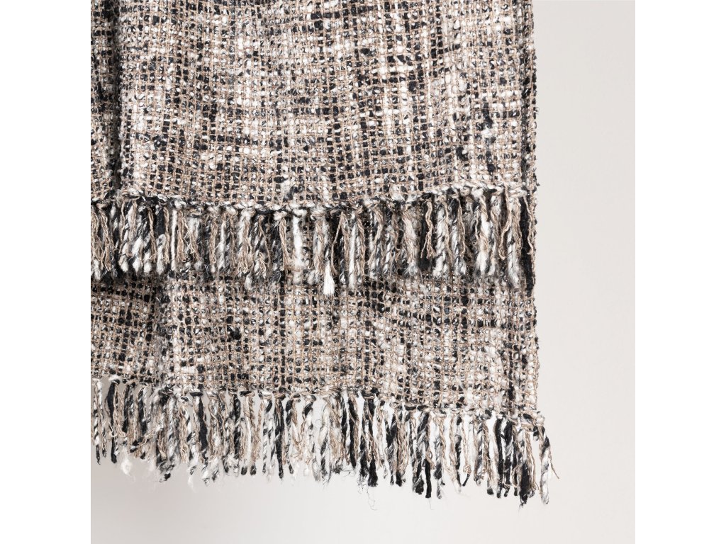 TC Porter 50x70 Throw - Black/Ivory - image 2