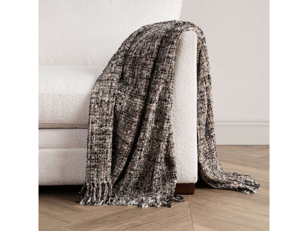 TC Porter 50x70 Throw - Black/Ivory - image 3