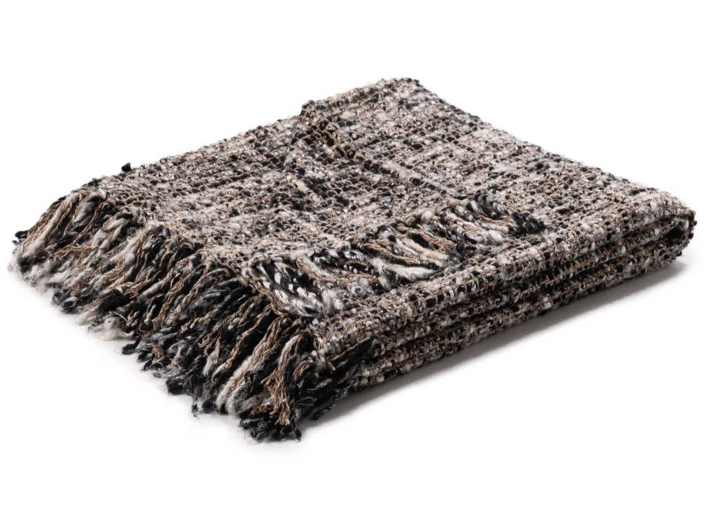 TC Porter 50x70 Throw - Black/Ivory - image 4