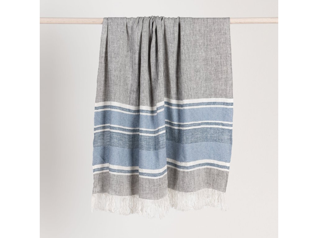TC Lima Throw 50X70 - Capri Blue/Dark Gray - main image