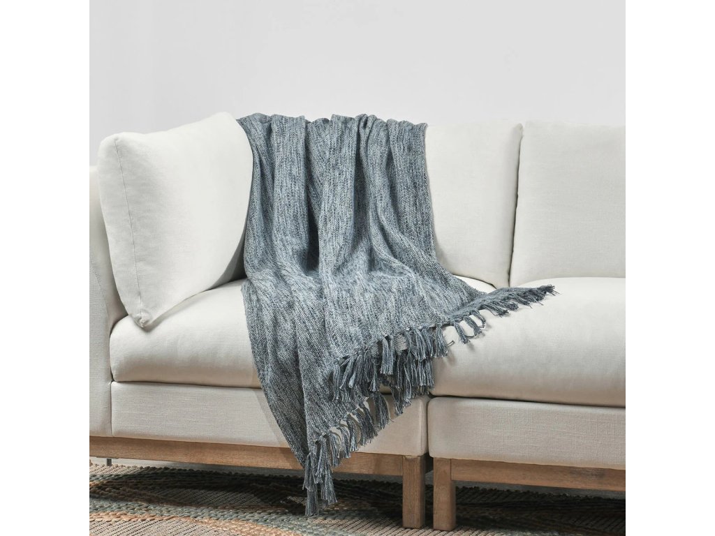 TC Sharma Throw 50x70 - Denim Blue - main image