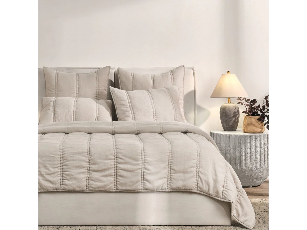 Rowen Quilt Collection - Taupe - main image