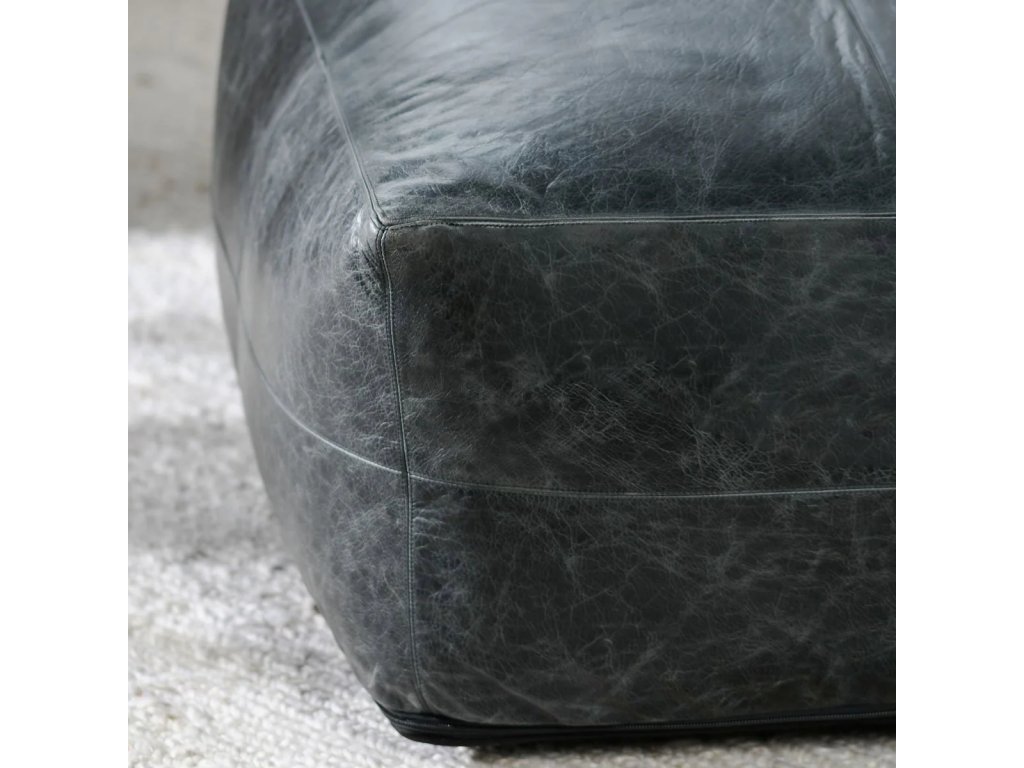 Leather Pouf - image 4