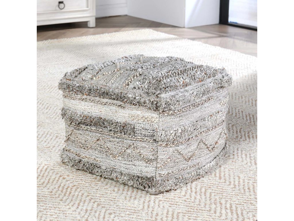Performance Fallon Pouf - Gray Multi - image 1