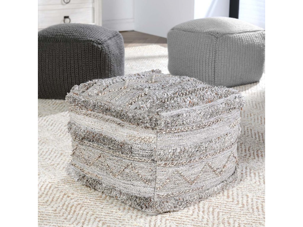Performance Fallon Pouf - Gray Multi - image 6