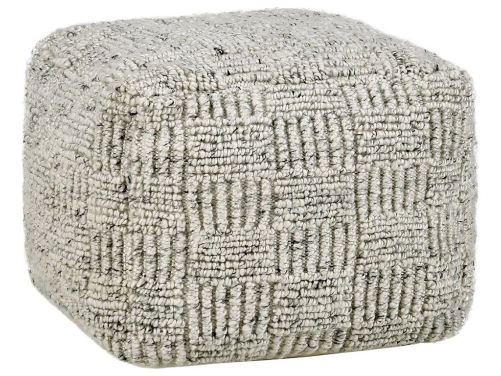 Performance Vico Pouf 18"x18"x14" - Ivory Multi - main image